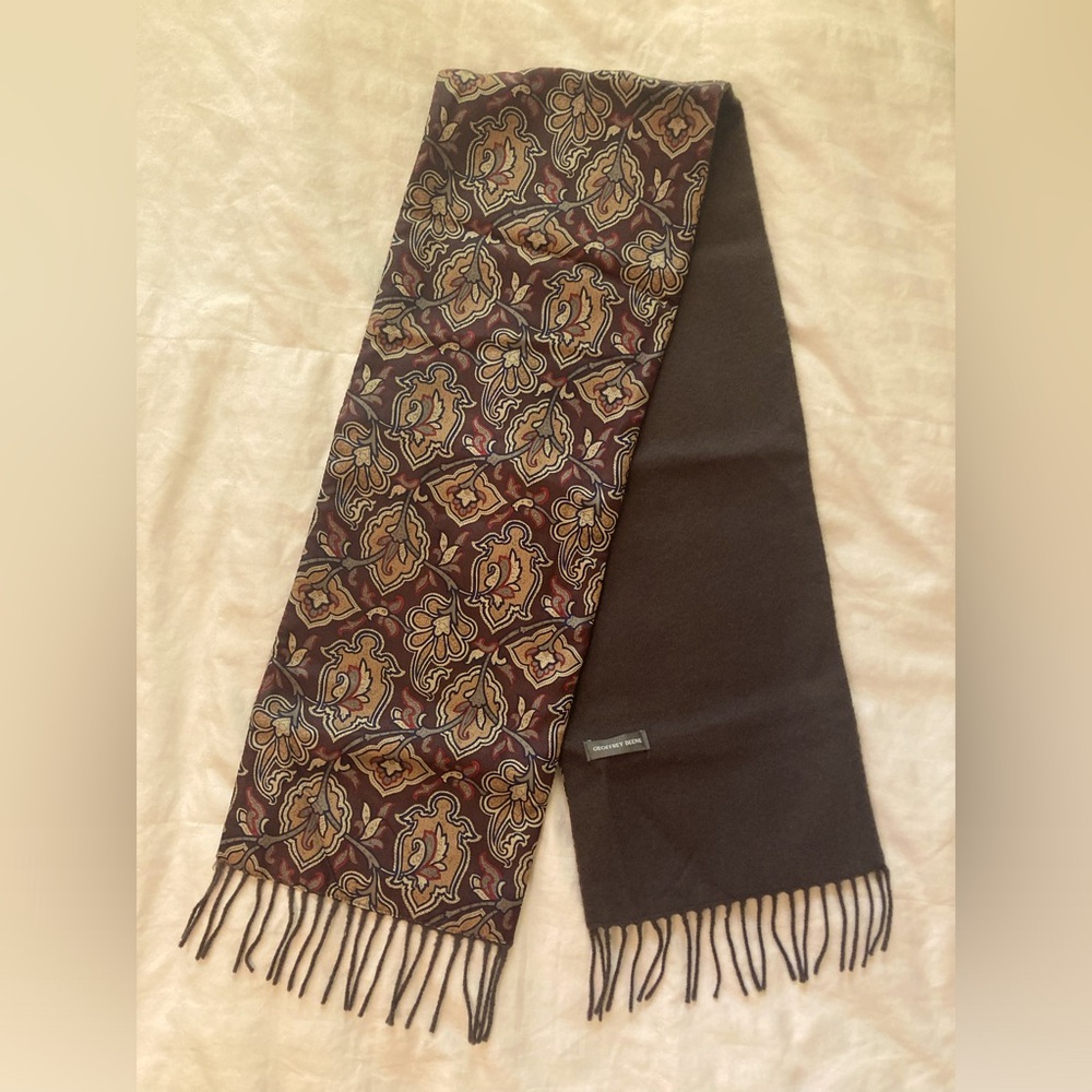 Geoffrey Beene Reversible Silk and Wool Scarf